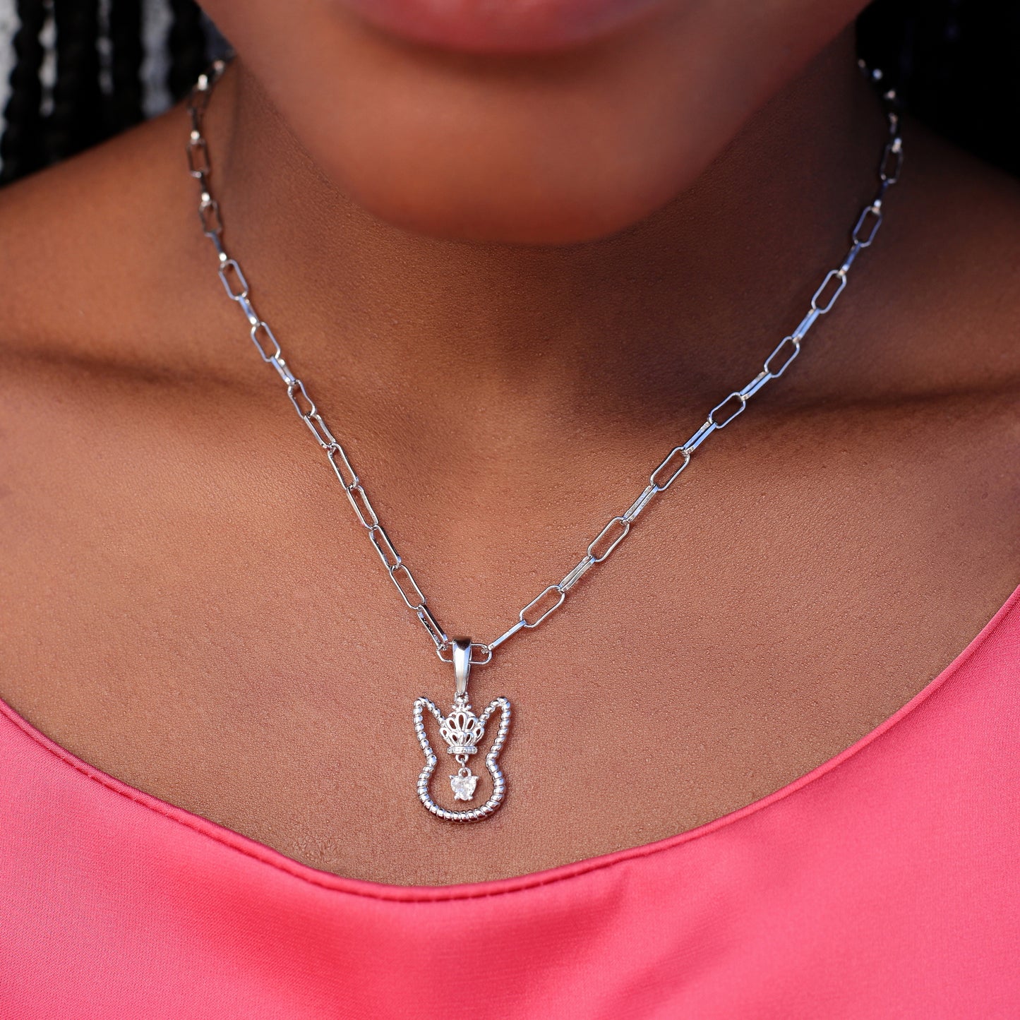 IGIE Bunny Pendant Necklace Sterling Silver Rabbit Charm Necklace For Women