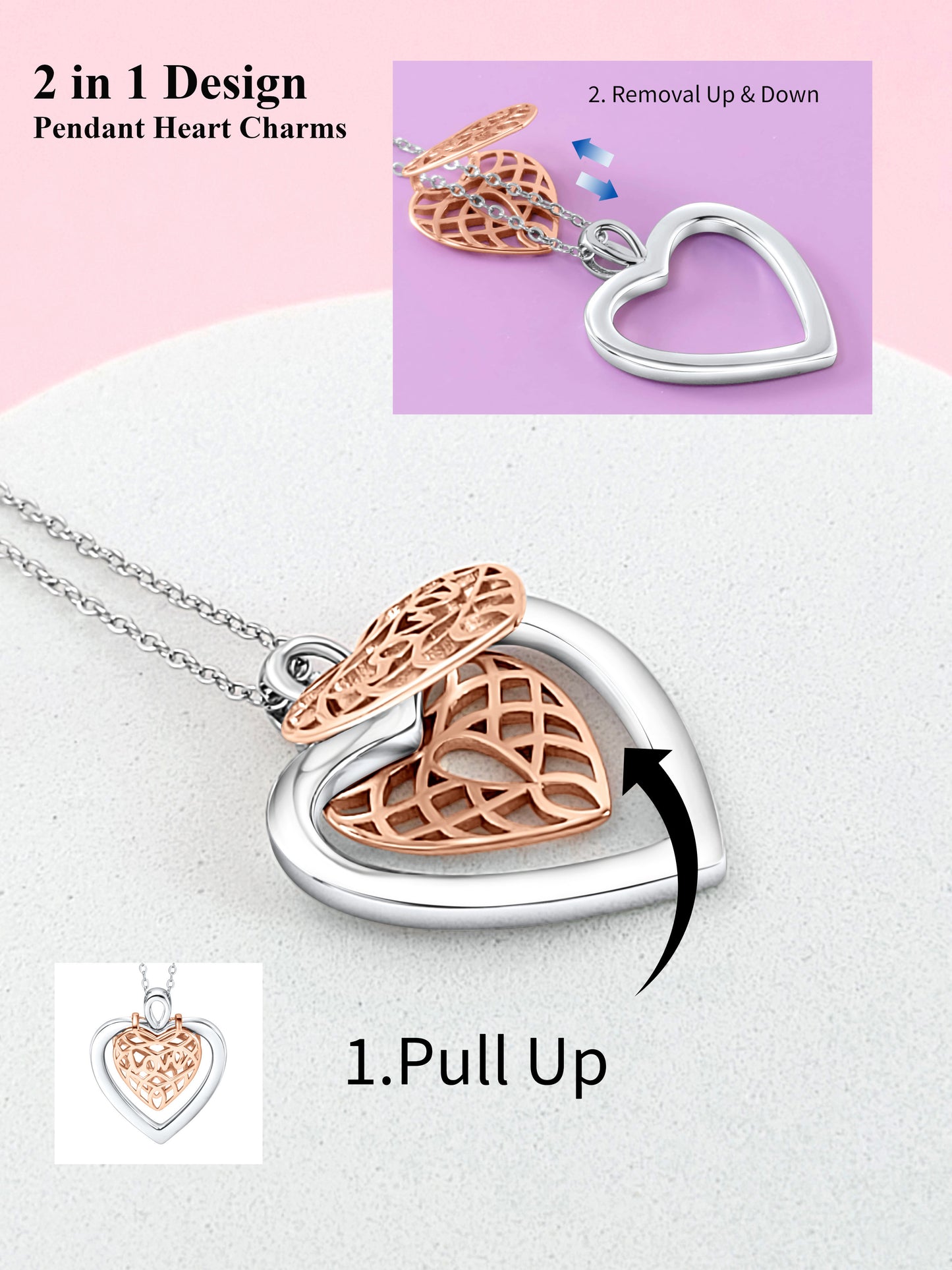 Celtic Knot Heart Pendant Necklace