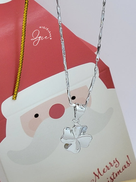 Silver necklace charm