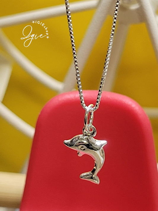 Silver necklace charm