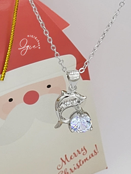 Silver necklace charm