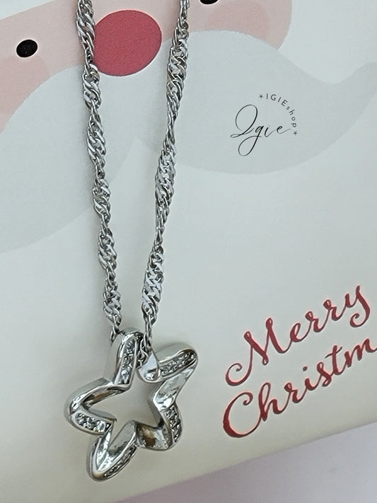 Silver necklace charm