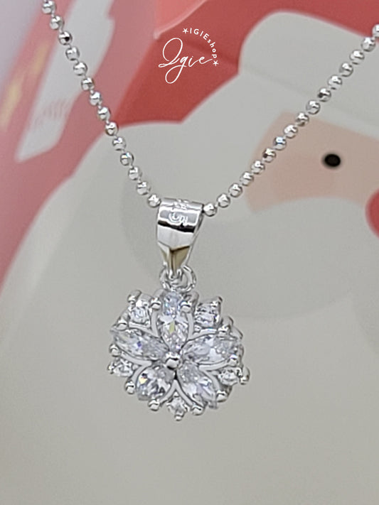 Silver necklace charm