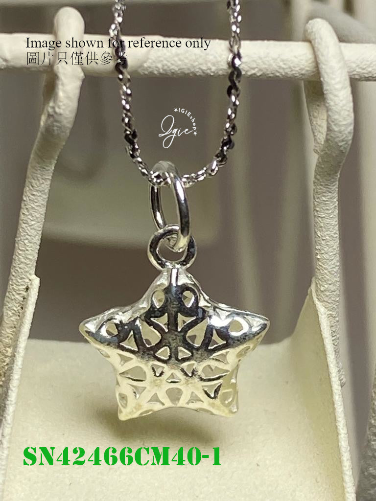 Silver necklace charm