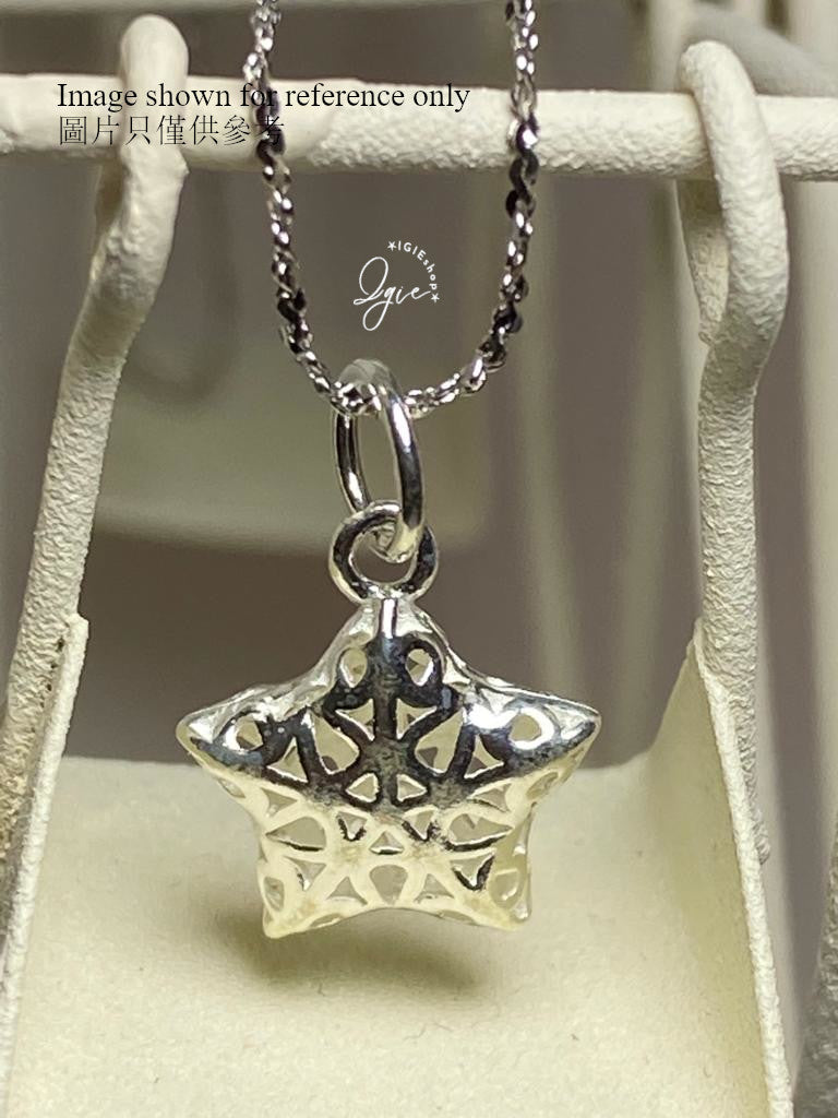 Silver necklace charm