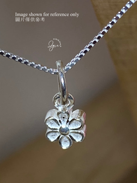 Silver necklace charm